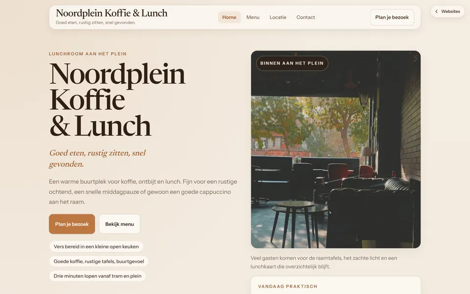 Noordplein Koffie & Lunch voorbeeldweergave